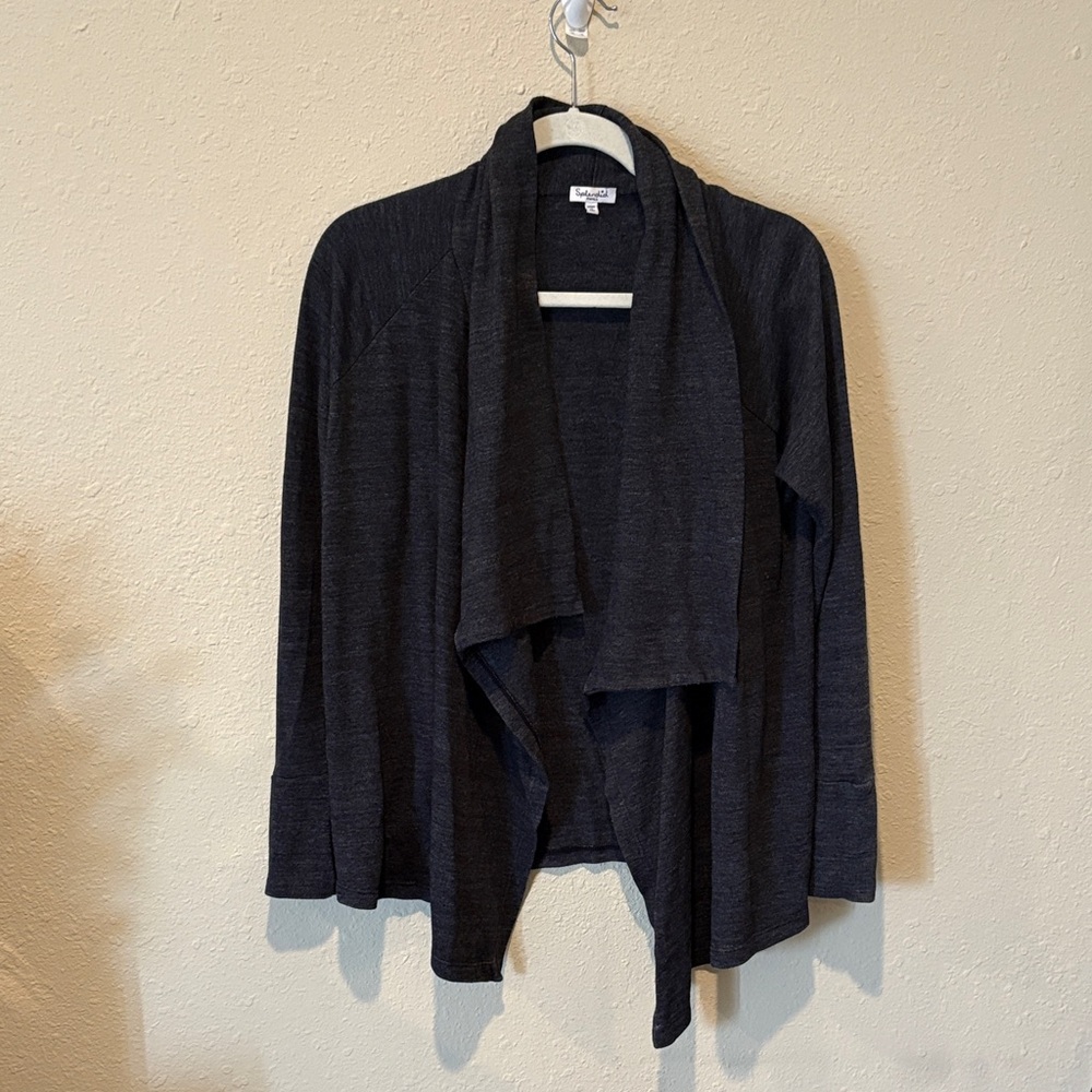 Splendid Charcoal Open Front Cardigan